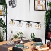 Ripoll Hanglamp, Kogellampje, Hanglamp Amber, Duidelijk, Rookkleurig, 4-lichts