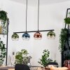 Koyoto Hanglamp, Kogellampje, Hanglamp Blauw, Groen, Duidelijk, Koperkleurig, 4-lichts