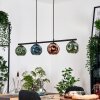 Ripoll Hanglamp, Kogellampje, Hanglamp Blauw, Groen, Koperkleurig, 4-lichts