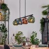 Ripoll Hanglamp, Kogellampje, Hanglamp Blauw, Groen, Koperkleurig, 4-lichts