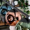 Ripoll Hanglamp, Kogellampje, Hanglamp Blauw, Groen, Koperkleurig, 4-lichts