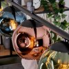 Ripoll Hanglamp, Kogellampje, Hanglamp Blauw, Groen, Koperkleurig, 4-lichts