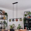 Ripoll Hanglamp, Kogellampje, Hanglamp Blauw, Groen, Koperkleurig, 4-lichts