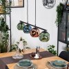 Ripoll Hanglamp, Kogellampje, Hanglamp Blauw, Groen, Koperkleurig, 4-lichts