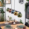Koyoto Hanglamp, Kogellampje, Hanglamp Blauw, Goud, Groen, Koperkleurig, 5-lichts