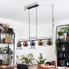 Koyoto Hanglamp, Kogellampje, Hanglamp Blauw, Goud, Groen, Koperkleurig, 5-lichts