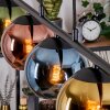 Koyoto Hanglamp, Kogellampje, Hanglamp Blauw, Goud, Groen, Koperkleurig, 5-lichts