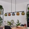 Koyoto Hanglamp, Kogellampje, Hanglamp Blauw, Goud, Groen, Koperkleurig, 5-lichts