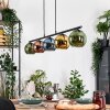 Koyoto Hanglamp, Kogellampje, Hanglamp Blauw, Goud, Groen, Koperkleurig, 5-lichts