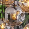 Ripoll Hanglamp, Kogellampje, Hanglamp Amber, Rookkleurig, 8-lichts