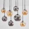 Ripoll Hanglamp, Kogellampje, Hanglamp Amber, Rookkleurig, 8-lichts