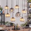 Koyoto Hanglamp, Kogellampje, Hanglamp Amber, Duidelijk, Rookkleurig, 8-lichts