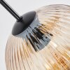 Koyoto Hanglamp, Kogellampje, Hanglamp Amber, Duidelijk, Rookkleurig, 8-lichts