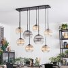 Koyoto Hanglamp, Kogellampje, Hanglamp Amber, Duidelijk, Rookkleurig, 8-lichts