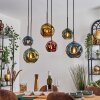 Ripoll Hanglamp, Kogellampje, Hanglamp Blauw, Goud, Groen, Koperkleurig, 6-lichts