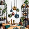 Ripoll Hanglamp, Kogellampje, Hanglamp Blauw, Goud, Groen, Koperkleurig, 6-lichts
