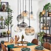 Ripoll Hanglamp, Kogellampje, Hanglamp Amber, Duidelijk, Rookkleurig, 6-lichts