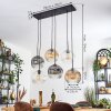 Ripoll Hanglamp, Kogellampje, Hanglamp Amber, Duidelijk, Rookkleurig, 6-lichts