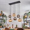 Ripoll Hanglamp, Kogellampje, Hanglamp Amber, Rookkleurig, 6-lichts