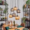 Ripoll Hanglamp, Kogellampje, Hanglamp Amber, Rookkleurig, 6-lichts