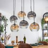 Ripoll Hanglamp, Kogellampje, Hanglamp Amber, Duidelijk, Rookkleurig, 6-lichts
