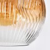 Ripoll Hanglamp, Kogellampje, Hanglamp Amber, Duidelijk, Rookkleurig, 6-lichts