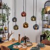 Ripoll Hanglamp, Kogellampje, Hanglamp Blauw, Goud, Groen, Koperkleurig, 6-lichts