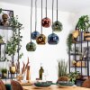 Ripoll Hanglamp, Kogellampje, Hanglamp Blauw, Goud, Groen, Koperkleurig, 6-lichts