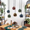 Ripoll Hanglamp, Kogellampje, Hanglamp Blauw, Goud, Groen, Koperkleurig, 6-lichts