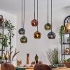 Ripoll Hanglamp, Kogellampje, Hanglamp Blauw, Goud, Groen, Koperkleurig, 6-lichts