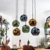Ripoll Hanglamp, Kogellampje, Hanglamp Blauw, Goud, Groen, 6-lichts