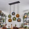 Ripoll Hanglamp, Kogellampje, Hanglamp Blauw, Goud, Groen, 6-lichts