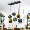 Ripoll Hanglamp, Kogellampje, Hanglamp Blauw, Goud, Groen, 6-lichts