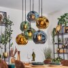 Ripoll Hanglamp, Kogellampje, Hanglamp Blauw, Goud, Groen, 6-lichts
