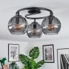 Koyoto Plafondlamp, Kogellampje 37 cm Rookkleurig, 3-lichts