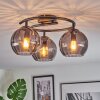 Koyoto Plafondlamp, Kogellampje 37 cm Rookkleurig, 3-lichts