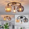 Koyoto Plafondlamp, Kogellampje 37 cm Amber, Duidelijk, Rookkleurig, 3-lichts