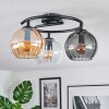 Koyoto Plafondlamp, Kogellampje 37 cm Amber, Duidelijk, Rookkleurig, 3-lichts