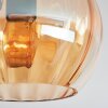 Koyoto Plafondlamp, Kogellampje 37 cm Amber, 3-lichts