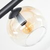 Koyoto Plafondlamp, Kogellampje Amber, Duidelijk, Rookkleurig, 6-lichts