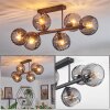 Koyoto Plafondlamp, Kogellampje Rookkleurig, 6-lichts