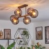 Koyoto Plafondlamp, Kogellampje Rookkleurig, 6-lichts