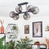 Koyoto Plafondlamp, Kogellampje Rookkleurig, 6-lichts
