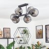 Koyoto Plafondlamp, Kogellampje Rookkleurig, 6-lichts