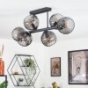 Koyoto Plafondlamp, Kogellampje Rookkleurig, 6-lichts