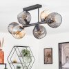 Koyoto Plafondlamp, Kogellampje Amber, Rookkleurig, 6-lichts