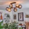 Koyoto Plafondlamp, Kogellampje Amber, Rookkleurig, 6-lichts