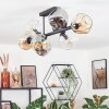 Ripoll Plafondlamp, Kogellampje Amber, Duidelijk, Rookkleurig, 8-lichts