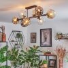 Ripoll Plafondlamp, Kogellampje Amber, Duidelijk, Rookkleurig, 8-lichts