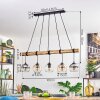 Koyoto Hanglamp, Kogellampje, Hanglamp Amber, Duidelijk, Rookkleurig, 5-lichts